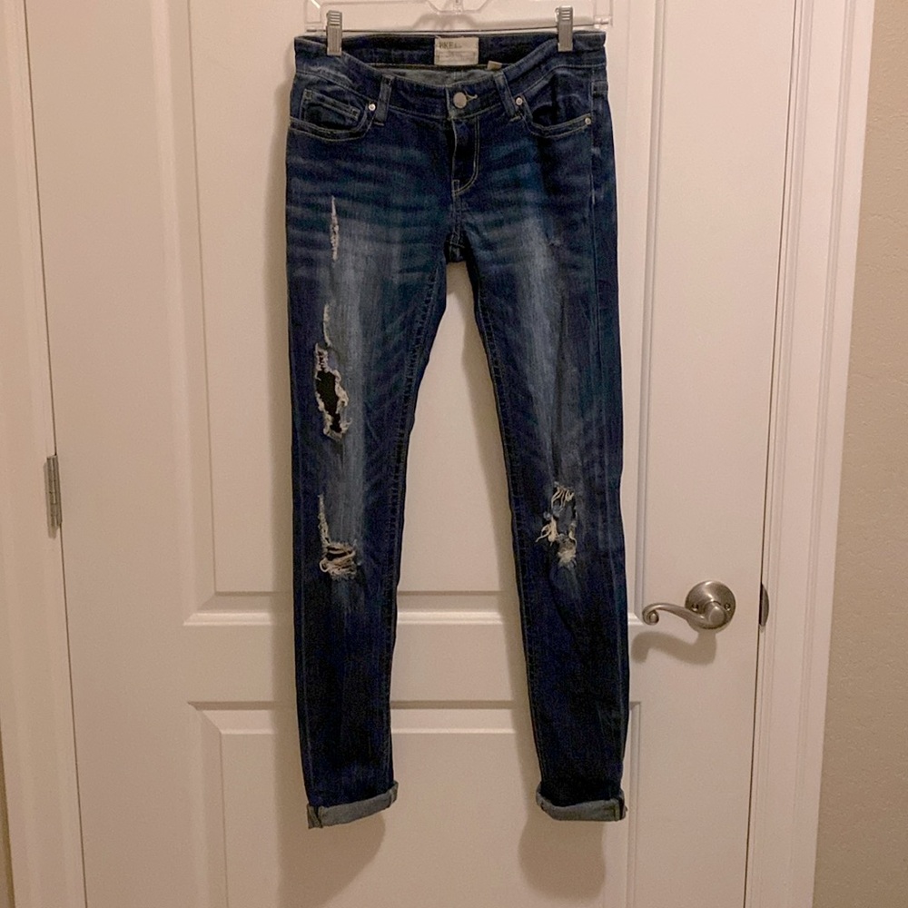 BKE Stella Skinny (stretch) distressed jeans, size 25L